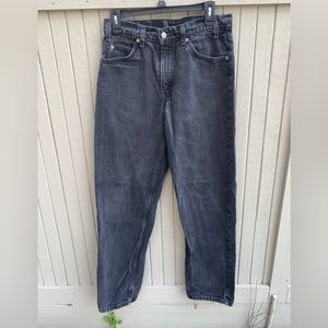 Vintage Levi 560 Orange Tab Black Denim Jeans Size 32/32